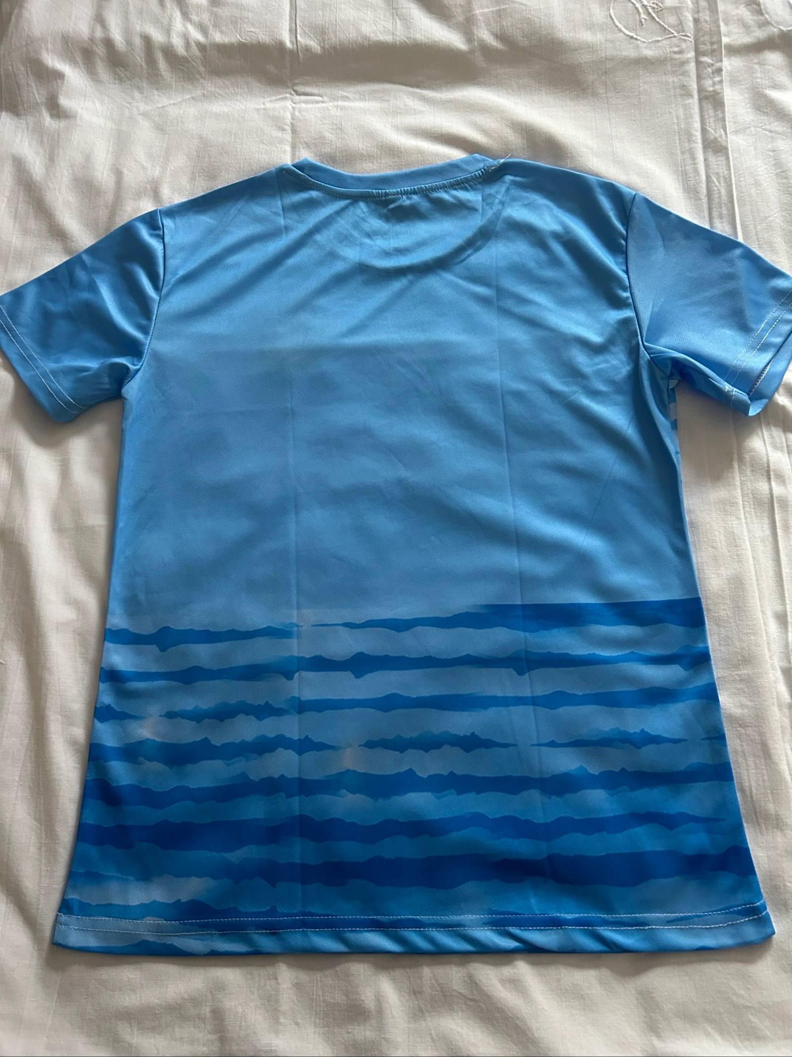 Nouveau T-shirt de sport bleu en tissu léger – photo 4